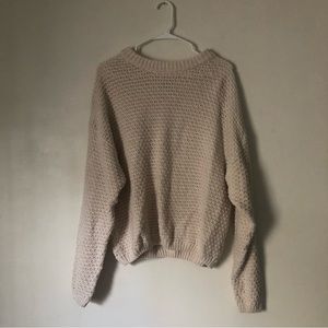 cream knit sweater